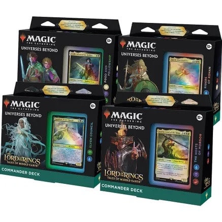 Magic the Gathering CCG: Lord of the Rings Commander Deck Carton (4)